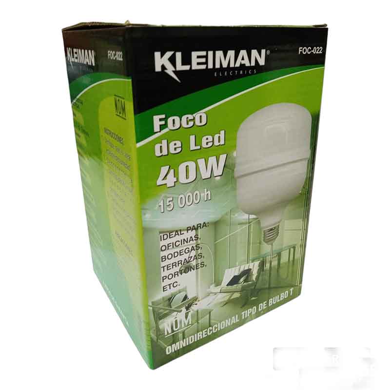 Foco Led Tipo T 100-265V E27 40W Foc-022 Kleiman